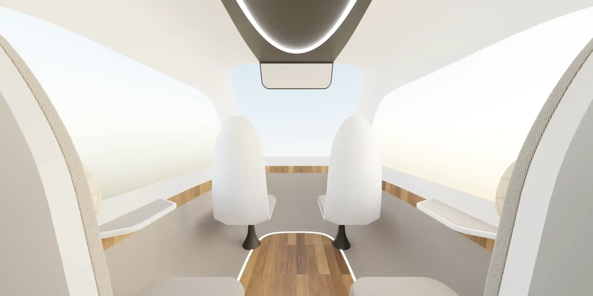 render of a passenger drone's interior